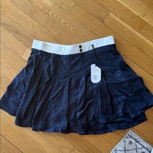 WeWoreWhat Navy Blue Skort with White Waistband